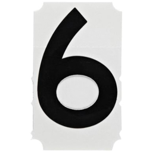 Quick-Align&reg; Individual Gothic Number and Letter Labels, 6, 4" H, Black Seaboard Timber Mart