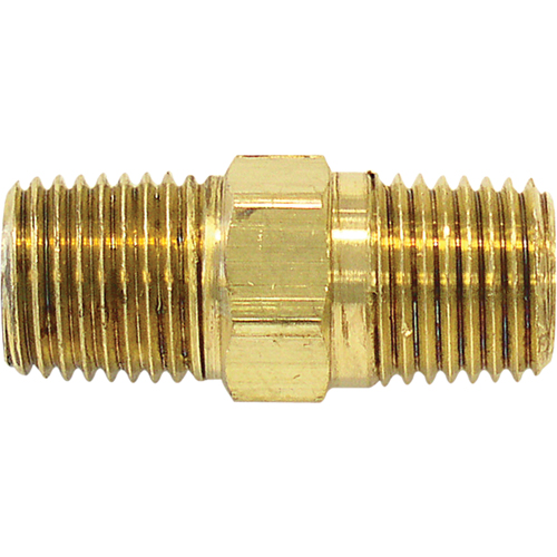 Male Hex Nipple, Brass Seaboard Timber Mart