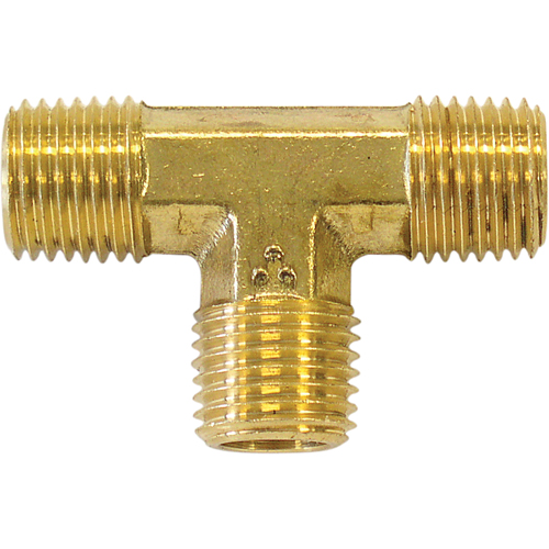 Male Pipe Tee, Brass, 1/2" Seaboard Timber Mart