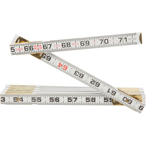 R&egrave;gle Red End Two Way, 6' lo, Bois, Graduations de 1/16" Seaboard Timber Mart