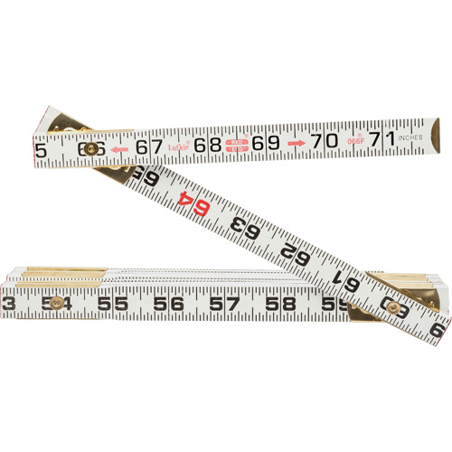 Red End&reg; Flat Reading Rule, 6' L, Wood Seaboard Timber Mart