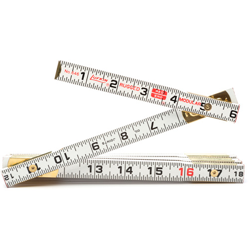 R&egrave;gle de maçon Red End, 6' lo, Bois, Graduations de 1/16" Seaboard Timber Mart