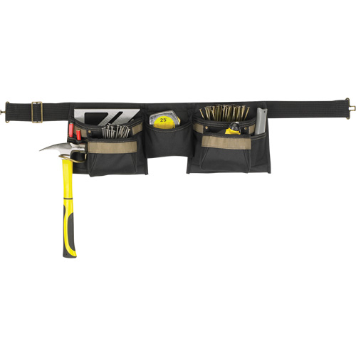 Deluxe Tool Belt Combo, Polyester, Black Seaboard Timber Mart