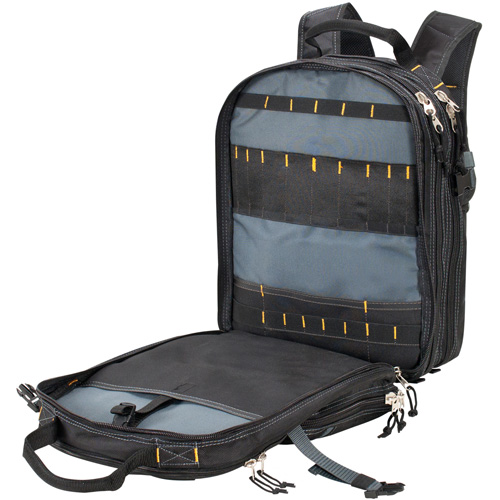 75-Pocket Tool Backpacks, 13" L x 17-1/2" W, Black, Nylon Seaboard Timber Mart