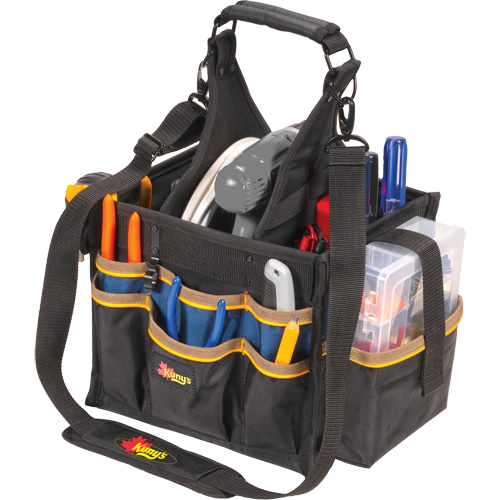 Large Electrical & Maintenance Tool Carrier, Polyester, 23 Pockets, Black Seaboard Timber Mart