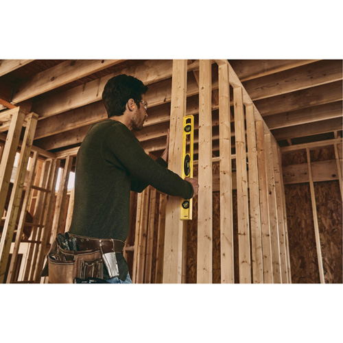 High-Impact ABS Level, I-Beam, 24" L, Plastic, 3, Non-Magnetic Seaboard Timber Mart