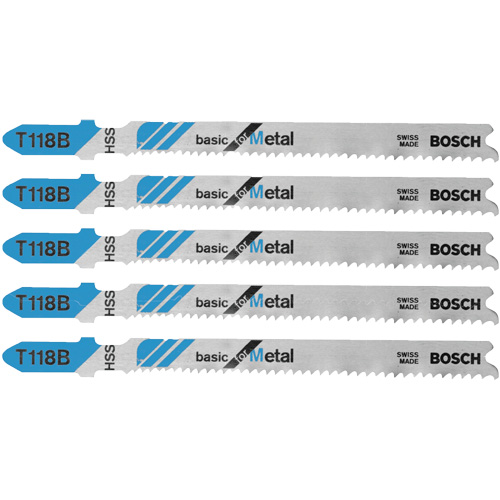 Lames de scie sauteuse de base pour le m&eacute;tal, Acier rapide, Tige en T, 3-5/8" lo Seaboard Timber Mart