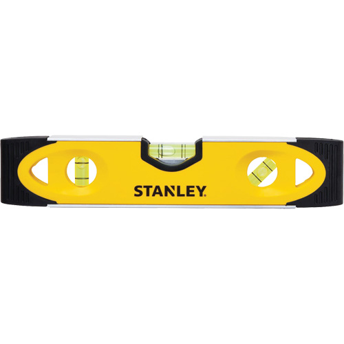 Shock-Resistant Torpedo Level, 9" L, Aluminum, 3 Vials, Magnetic Seaboard Timber Mart