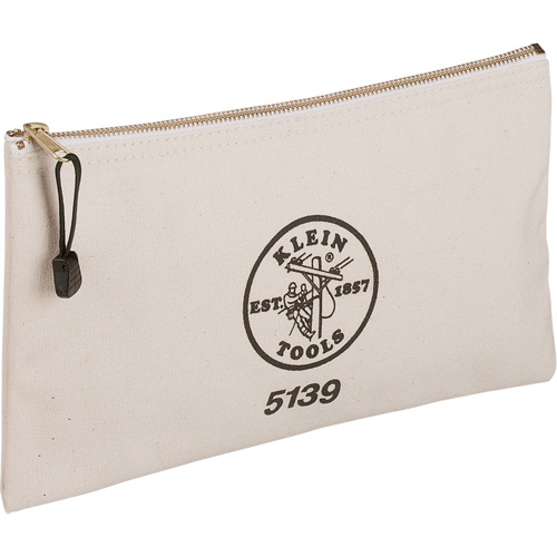 Zipper Tool Pouch, Canvas, 1 Pockets, Beige Seaboard Timber Mart