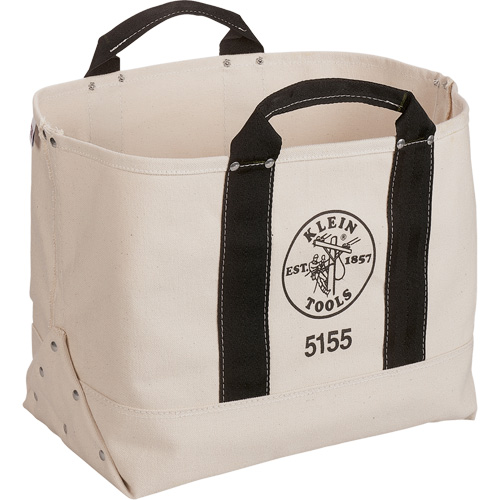 Heavy-Duty 17" Tool Bag, Canvas, 1 Pockets, Beige/Black Seaboard Timber Mart