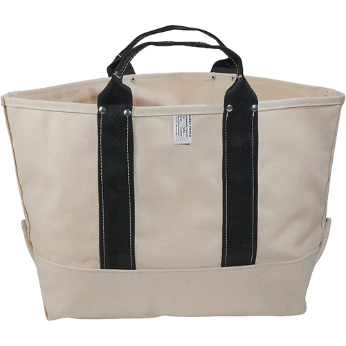 Heavy-Duty 17" Tool Bag, Canvas, 1 Pockets, Beige/Black Seaboard Timber Mart