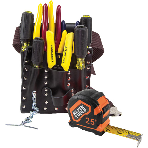 ENS OUTILS ELECTRICIEN A/POCHETTE CEINTURE, Cuir, Blanc Seaboard Timber Mart