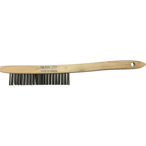 Brosses de nettoyage &agrave; manche recourb&eacute;, Acier, 4 x 19 rangs de fils, Longueur 14" Seaboard Timber Mart