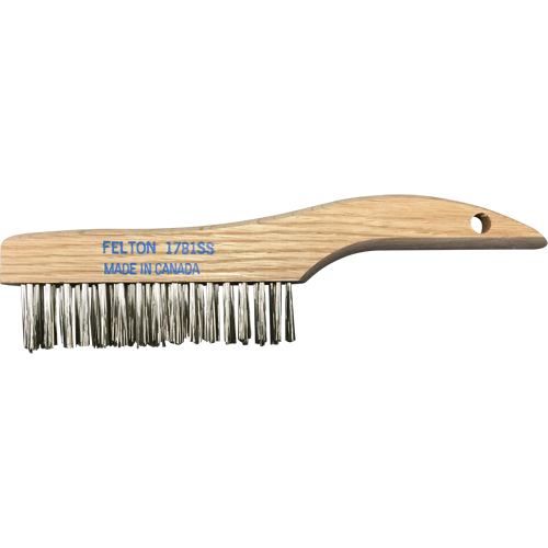 Brosses de nettoyage &agrave; manche en patin, Acier inoxydable, 4 x 16 rangs de fils, Longueur 10" Seaboard Timber Mart