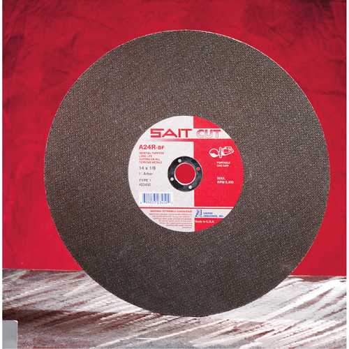A24N Fast Grinding Wheel, 6" x 1/4", 7/8" Arbor, Aluminum Oxide, Type 27 Seaboard Timber Mart