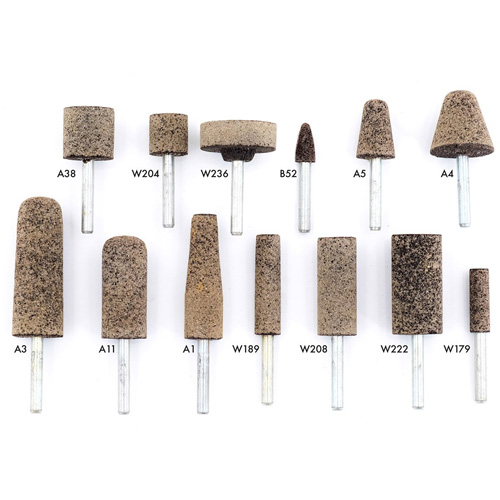 A36Q Resin Bonded Mounted Points, A11, Aluminum Oxide, 11/16" Dia., 2" L, 36 Grit Seaboard Timber Mart