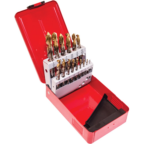 Jeu de forets courts, 15 morceaux, Acier rapide Seaboard Timber Mart
