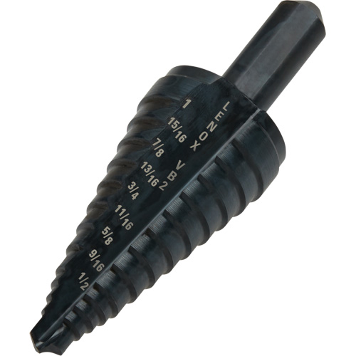 #2 Step Drill Bit, 1/8" - 1" , 1/16" Increments, High Speed Steel Seaboard Timber Mart