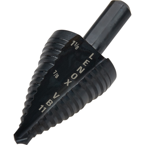 #11 Step Drill Bit, 7/8" - 1-1/8" , 1/4" Increments, High Speed Steel Seaboard Timber Mart