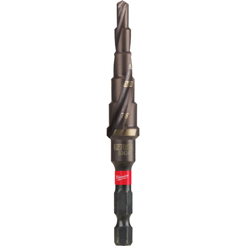 #2 Shockwave Impact Duty Step Drill Bit, 3/16" - 1/2" , 1/16" Increments, Titanium Seaboard Timber Mart