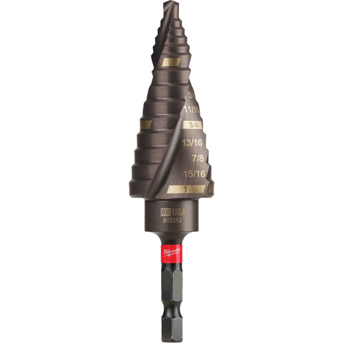 Foret &eacute;tag&eacute; #8 Shockwave Impact Duty, 1/2" - 1", Incr&eacute;ments de 1/16", Titane Seaboard Timber Mart