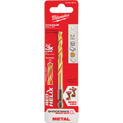 Foret Shockwave, 1/4", Titane, Cannelure 2-15/32", Pointe de 135° Seaboard Timber Mart