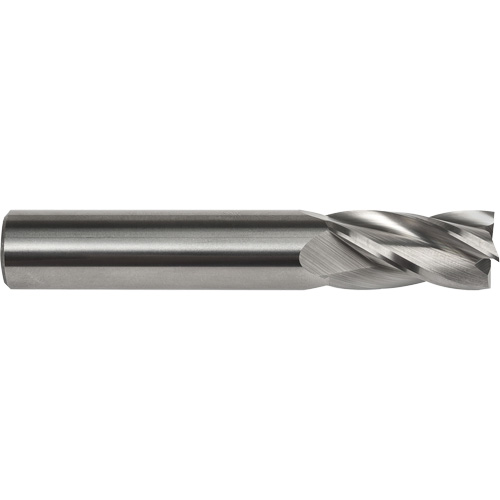 Square End Mill, 3/16" Dia., 2" L, 4 Flutes, 3/16" Shank, Carbide Seaboard Timber Mart