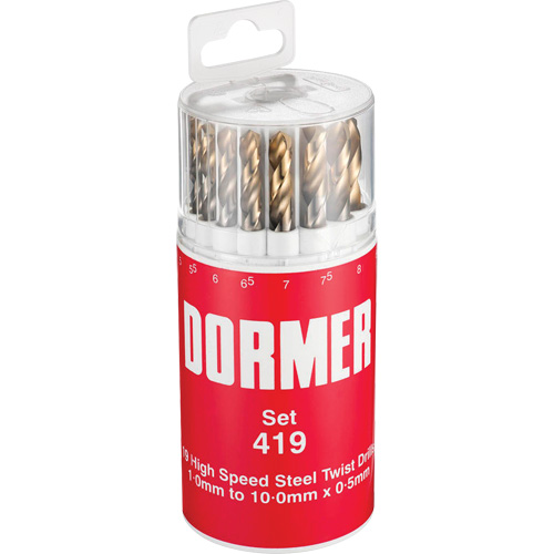 Jobber Drill Bit Set, 19 Pieces, High Speed Steel Seaboard Timber Mart