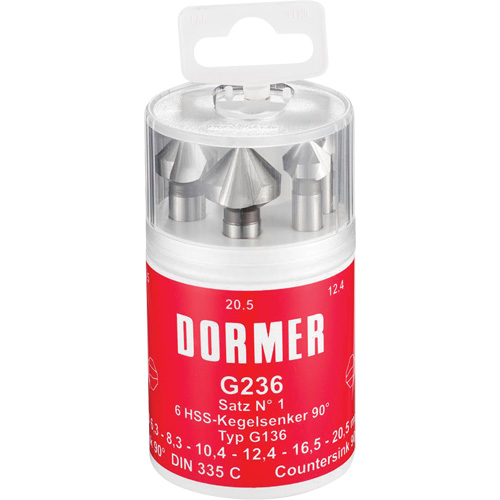 90° Countersink Set, 6 Pieces Seaboard Timber Mart