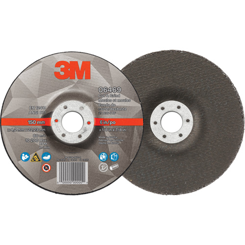 Cut & Grind Wheel, 6" x 1/8", 7/8" Arbor, Type 27, Ceramic Seaboard Timber Mart