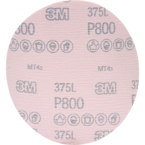 Hookit 375L Film Disc, 6" Dia., P800 Grit, Aluminum Oxide Seaboard Timber Mart