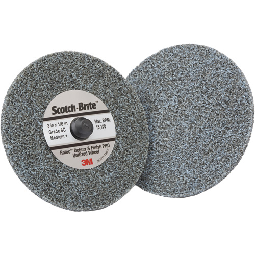 Roloc Deburr & Finish Pro TR Unitized Wheel, 2" x 1/4", Medium Grit, Ceramic Seaboard Timber Mart