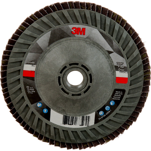 Disque &agrave; lamelles &agrave; changement rapide 769F, 5" x 5/8"-11, Type 27, Grain 40+, C&eacute;ramique Seaboard Timber Mart