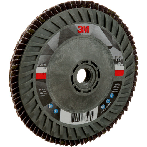 Disque &agrave; lamelles &agrave; changement rapide 769F, 5" x 5/8"-11, Type 27, Grain 40+, C&eacute;ramique Seaboard Timber Mart