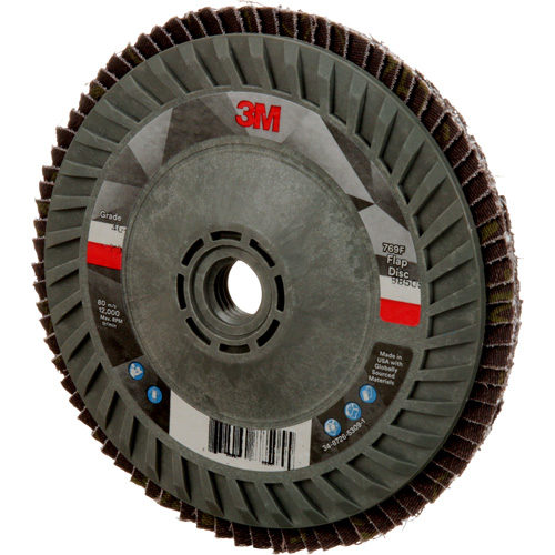 Disque &agrave; lamelles &agrave; changement rapide 769F, 5" x 5/8"-11, Type 27, Grain 40+, C&eacute;ramique Seaboard Timber Mart