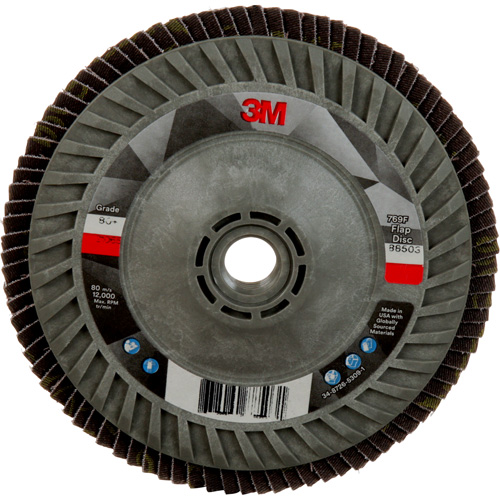 Disque &agrave; lamelles &agrave; changement rapide 769F, 5" x 5/8"-11, Type 27, Grain 80+, C&eacute;ramique Seaboard Timber Mart