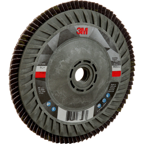 Disque &agrave; lamelles &agrave; changement rapide 769F, 5" x 5/8"-11, Type 27, Grain 80+, C&eacute;ramique Seaboard Timber Mart