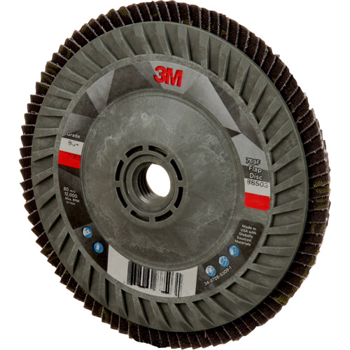 Disque &agrave; lamelles &agrave; changement rapide 769F, 5" x 5/8"-11, Type 27, Grain 80+, C&eacute;ramique Seaboard Timber Mart