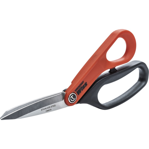 Cisaille tout usage en acier inoxydable pour ouvrier professionnel, 8-1/2", Poign&eacute;e Anneaux Seaboard Timber Mart