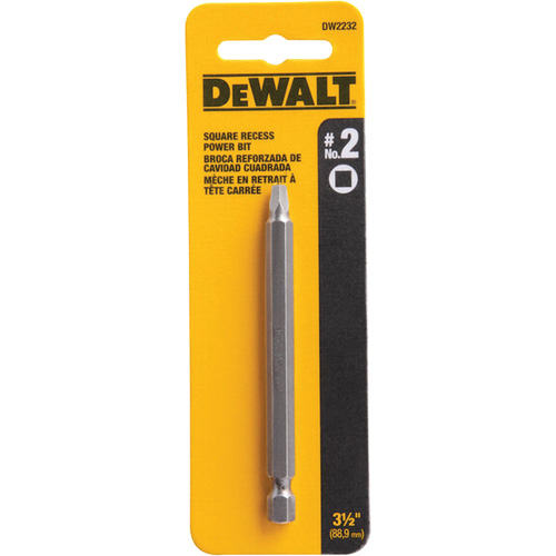 Power Bit, Square, #2 Tip, 3-1/2" Drive Size, 3-3/5" Length Seaboard Timber Mart
