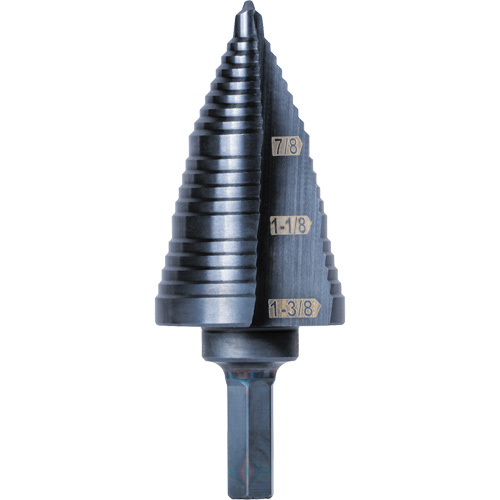 Foret &eacute;tag&eacute; 3 pas, 7/8" - 1-3/8", Acier rapide Seaboard Timber Mart