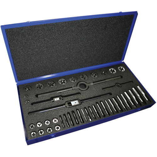 T6 High Speed Steel Tap & Carbon Die Set, 44 Pieces Seaboard Timber Mart