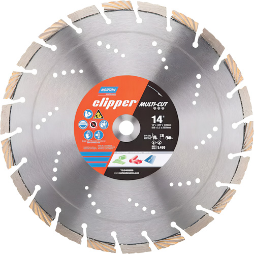 Disque diamant&eacute; Clipper Multi-Cut &agrave; segments, 14", Pour Pierre/B&eacute;ton Seaboard Timber Mart