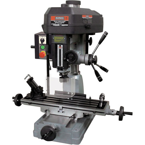 Milling Drilling Machine with Forward/Reverse, 12 Speeds, 1-1/4" Drilling Capacity Seaboard Timber Mart