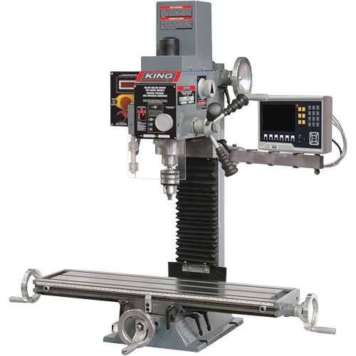 Milling Drilling Machine with 3-Axis Digital Readout, 2 Speeds, 3/4"/5/8" Drilling Capacity Seaboard Timber Mart