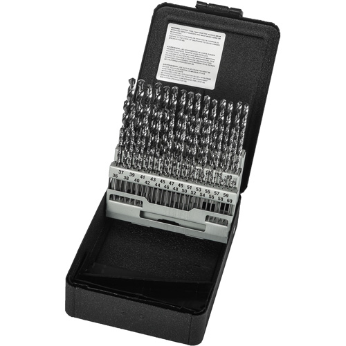 Jeu de forets s&eacute;rie courte combin&eacute;s robustes, 60 morceaux, Acier rapide Seaboard Timber Mart