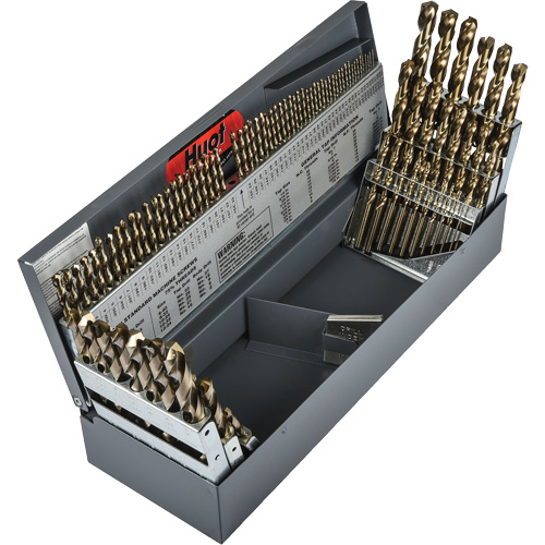 Heavy-Duty Jobber Length Combination Drill Bit Set, 114 Pieces, High Speed Cobalt Seaboard Timber Mart