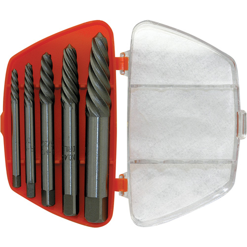 ISE-5 5-Piece Spiral Extractor Set, Chrome Molybdenum Seaboard Timber Mart