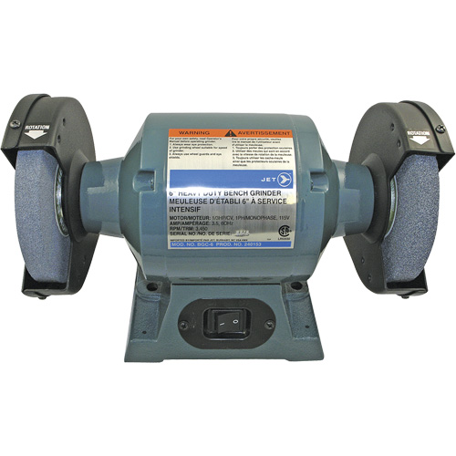 Meuleuse d'&eacute;tabli robuste BGC-6, Dia de roue 6", 1/3 CV Seaboard Timber Mart