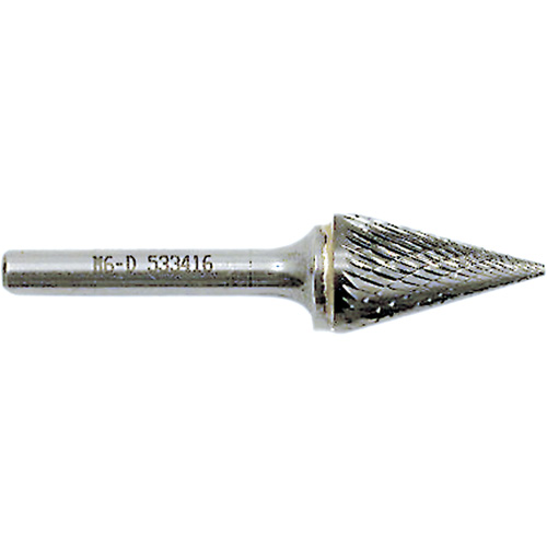 M4-D JET-KUT&reg; Cone Shape Burr, 3/8" Dia., 1/4" Shank, 5/8" Depth of Cut Seaboard Timber Mart